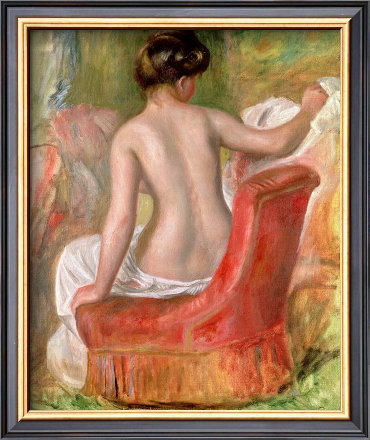 Nude in an Armchair, 1900 - Pierre Auguste Renoir Painting